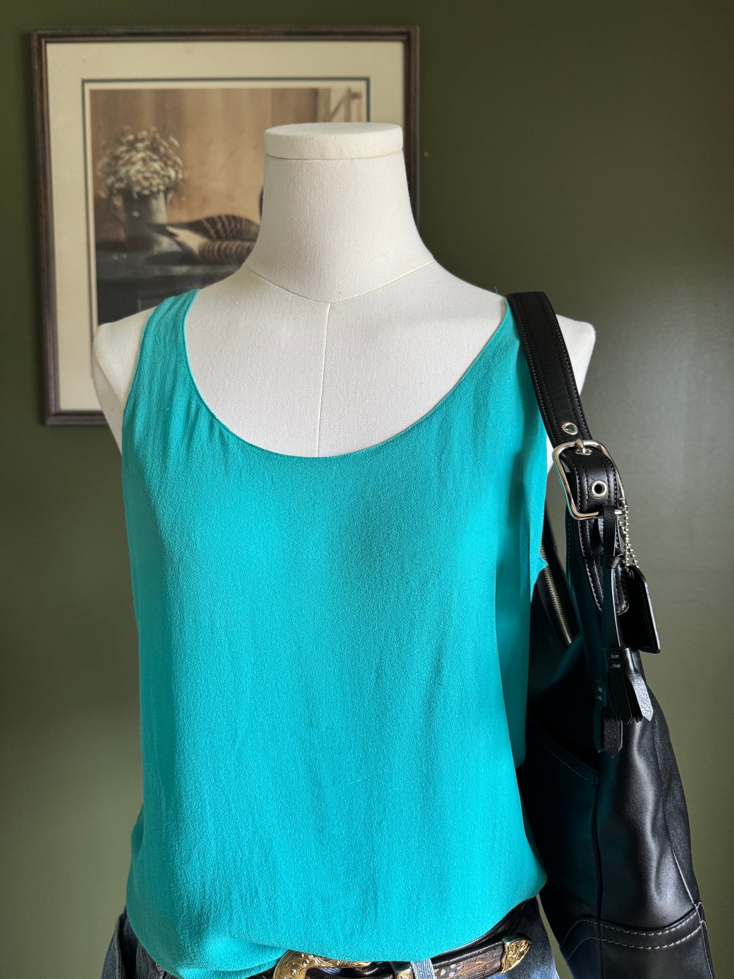 Jones New York 100% Silk Scoop Neck Tank – Size 10